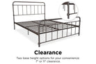 Wallace Metal Bed Double UK Bronze, by Dorel - Price Crash Furniture