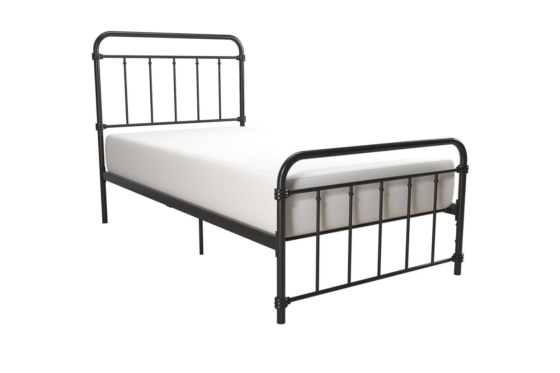 Wallace Single Bed in Black Metal by Dorel - Price Crash Furniture