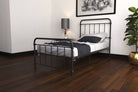 Wallace Single Bed in Black Metal by Dorel - Price Crash Furniture