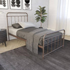 Wallace Single Bed in Bronze Metal by Dorel - Price Crash Furniture