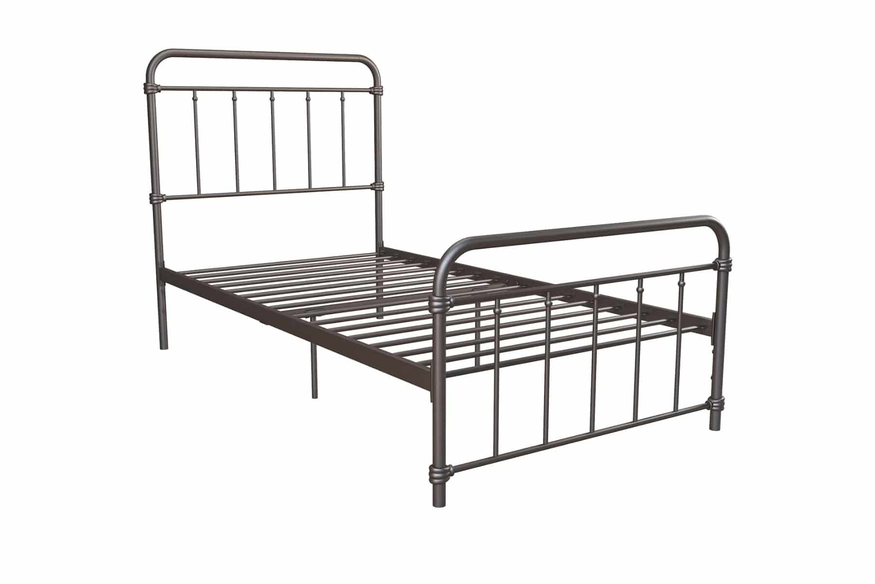 Wallace Single Bed in Bronze Metal by Dorel - Price Crash Furniture