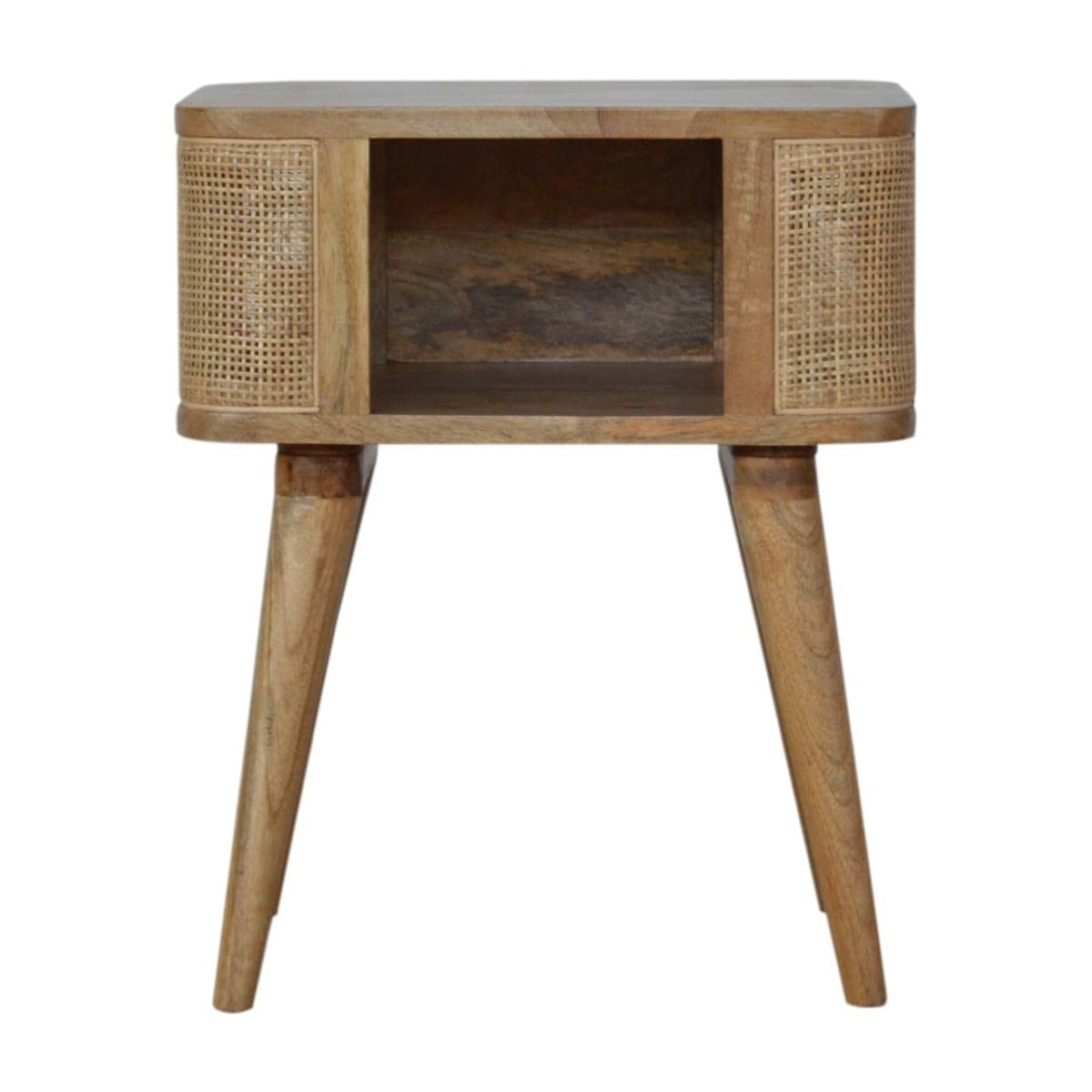 Woven Open Slot Bedside Table - Price Crash Furniture