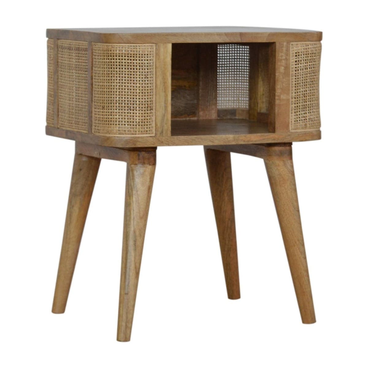 Woven Open Slot Bedside Table - Price Crash Furniture