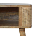 Woven Open Slot Bedside Table - Price Crash Furniture