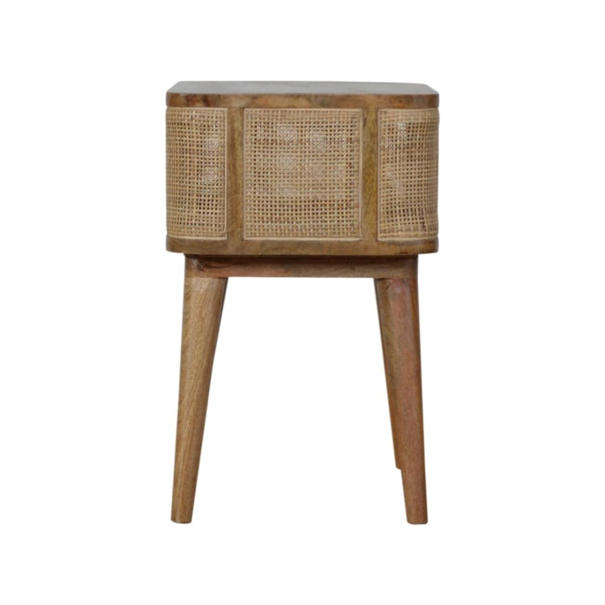 Woven Open Slot Bedside Table - Price Crash Furniture