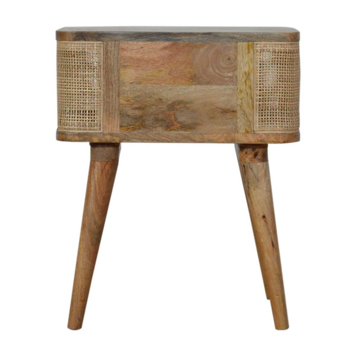 Woven Open Slot Bedside Table - Price Crash Furniture