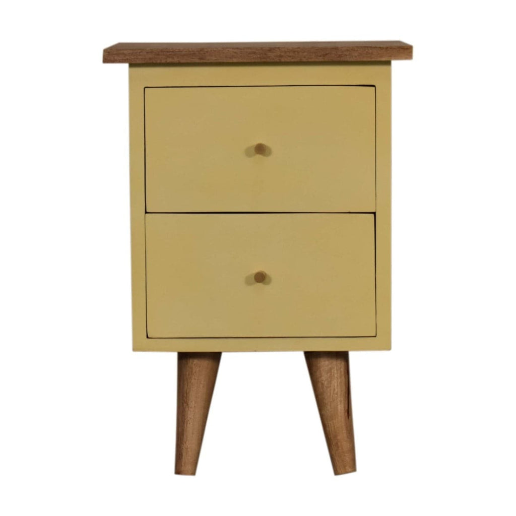 Yellow Hand Painted Bedside - Price Crash Furniture