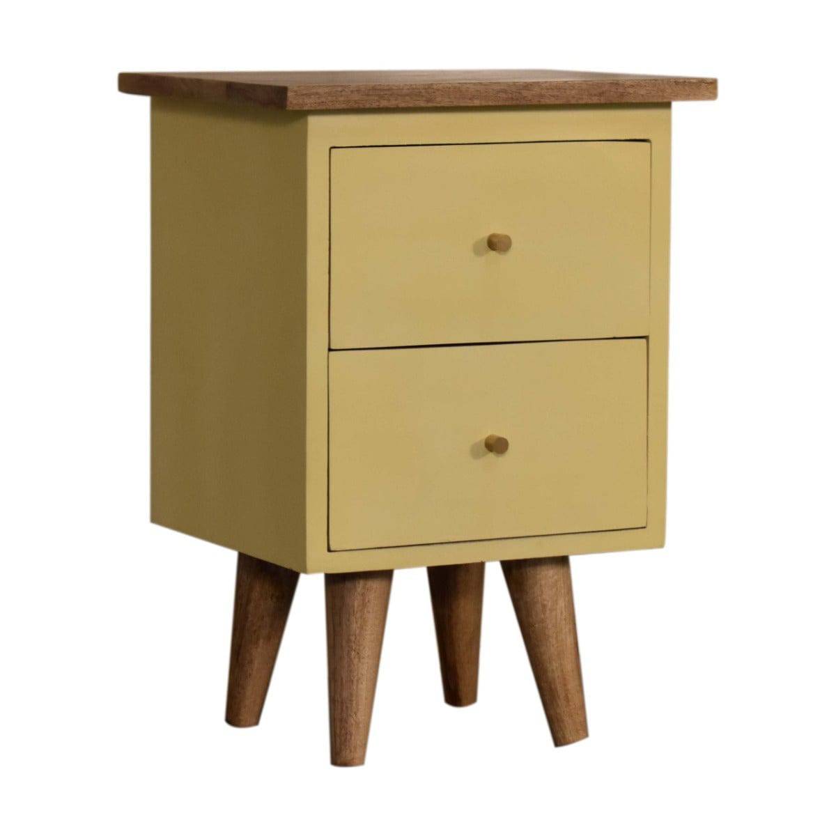 Yellow Hand Painted Bedside - Price Crash Furniture