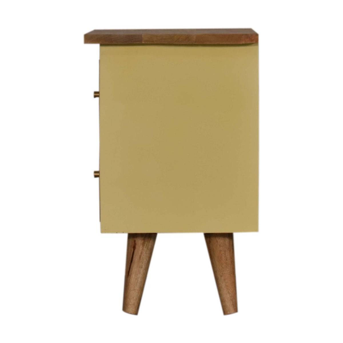 Yellow Hand Painted Bedside - Price Crash Furniture