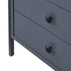 Zahra 3 drawer bedside table in matte grey by TAD - Price Crash Furniture