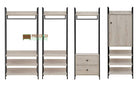 Zahra bedroom set: 4 piece open wardrobe set in ash oak effect by TAD - Price Crash Furniture