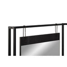 Zahra dressing table with mirror in black wood effect by TAD - Price Crash Furniture