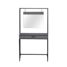 Zahra dressing table with mirror in matte grey by TAD - Price Crash Furniture