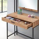 Zahra dressing table with mirror in oak effect by TAD - Price Crash Furniture