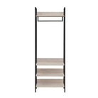 Zahra open wardrobe (narrow) with 4 shelves in ash oak effect by TAD - Price Crash Furniture