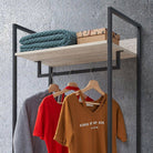 Zahra open wardrobe (narrow) with 4 shelves in ash oak effect by TAD - Price Crash Furniture