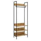 Zahra open wardrobe (narrow) with 4 shelves in oak effect by TAD - Price Crash Furniture