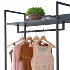 Zahra open wardrobe (wide) with 4 shelves in ash oak effect by TAD - Price Crash Furniture