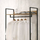 Zahra open wardrobe (wide) with 4 shelves in oak effect by TAD - Price Crash Furniture