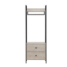 Zahra open wardrobe with 2 drawers in ash oak effect by TAD - Price Crash Furniture