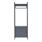 Zahra open wardrobe with 2 drawers in oak effect by TAD - Price Crash Furniture