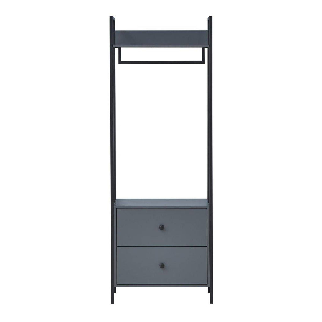 Zahra open wardrobe with 2 drawers in oak effect by TAD - Price Crash Furniture