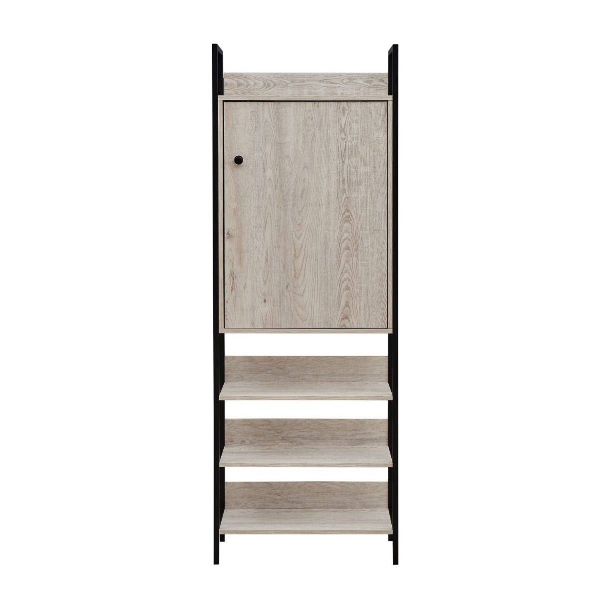 Zahra storage cabinet with 1 door and 3 shelves in ash oak effect by TAD - Price Crash Furniture