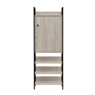 Zahra storage cabinet with 1 door and 3 shelves in ash oak effect by TAD - Price Crash Furniture