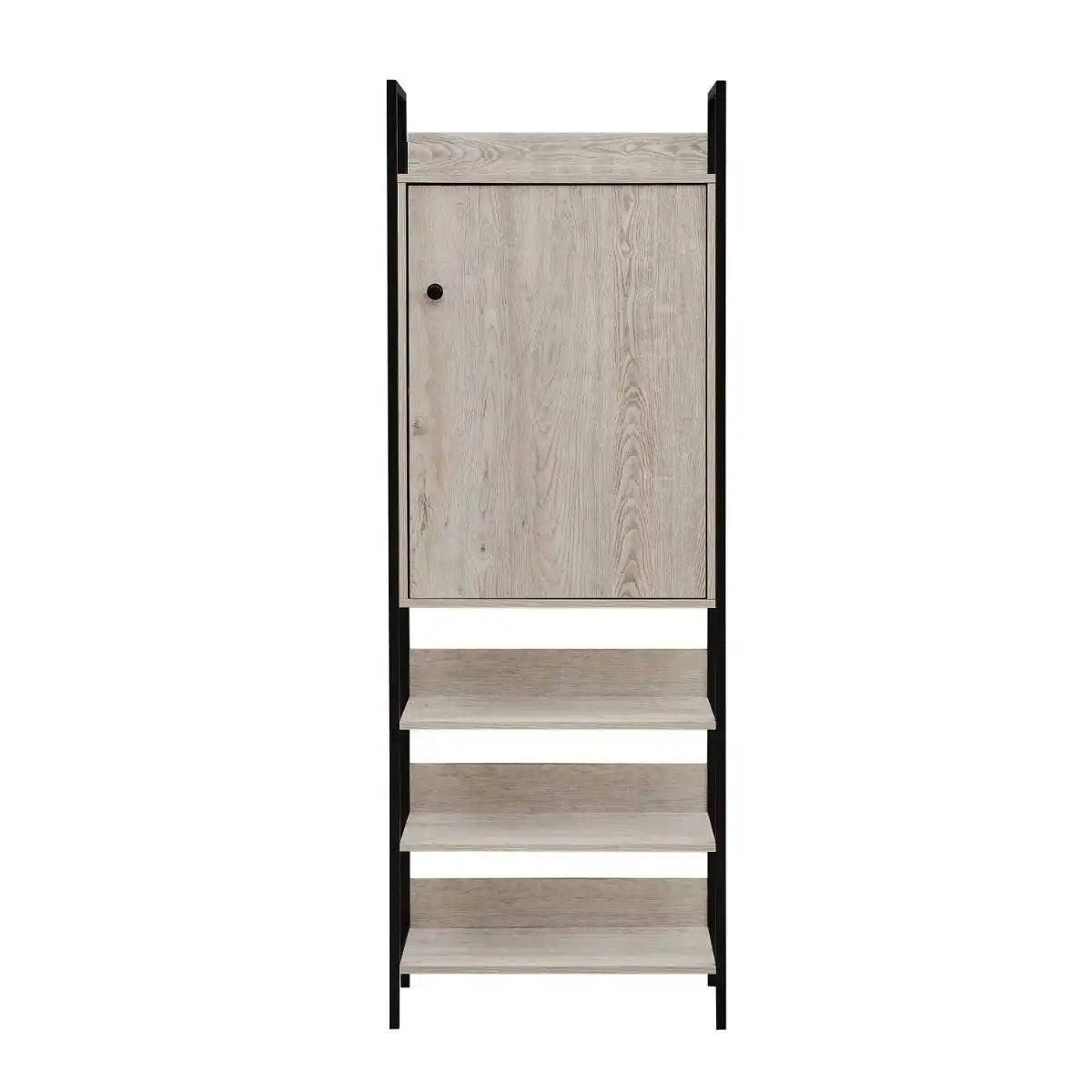 Zahra storage cabinet with 1 door and 3 shelves in ash oak effect by TAD - Price Crash Furniture