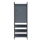 Zahra storage cabinet with 1 door and 3 shelves in matte grey by TAD - Price Crash Furniture