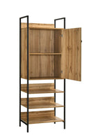 Zahra storage cabinet with 1 door and 3 shelves in oak effect by TAD - Price Crash Furniture