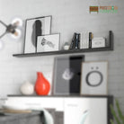 Zingaro Wall shelf 133 cm in dark loft and white alpine - Price Crash Furniture