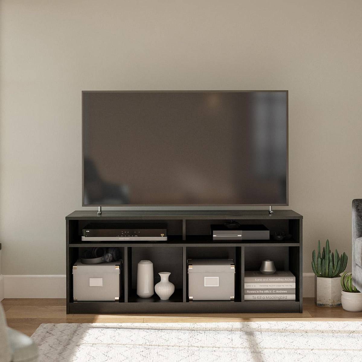 4 Cube TV Stand in True Black Oak by Dorel - Price Crash Furniture