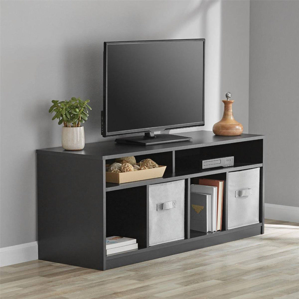 4 Cube TV Stand in True Black Oak by Dorel - Price Crash Furniture
