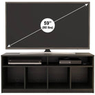 4 Cube TV Stand in True Black Oak by Dorel - Price Crash Furniture