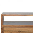 Acacia Media Unit With Pewter Legs - Price Crash Furniture