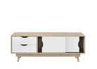 Alford TV Unit in Sonoma Oak and White by TAD - Price Crash Furniture