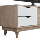 Alford TV Unit in Sonoma Oak and White by TAD - Price Crash Furniture