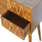 ArtHaus Collection Brass Inlay 4 Drawer Nordic Style Console Table - Price Crash Furniture