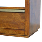 ArtHaus Collection Gold Brass Inlay Chestnut Drawer Bedside - Price Crash Furniture