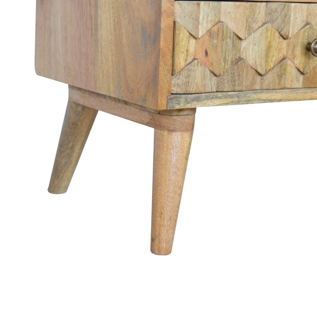 ArtHaus Collection Pineapple Carved 2 Drawer Media Unit - Price Crash Furniture