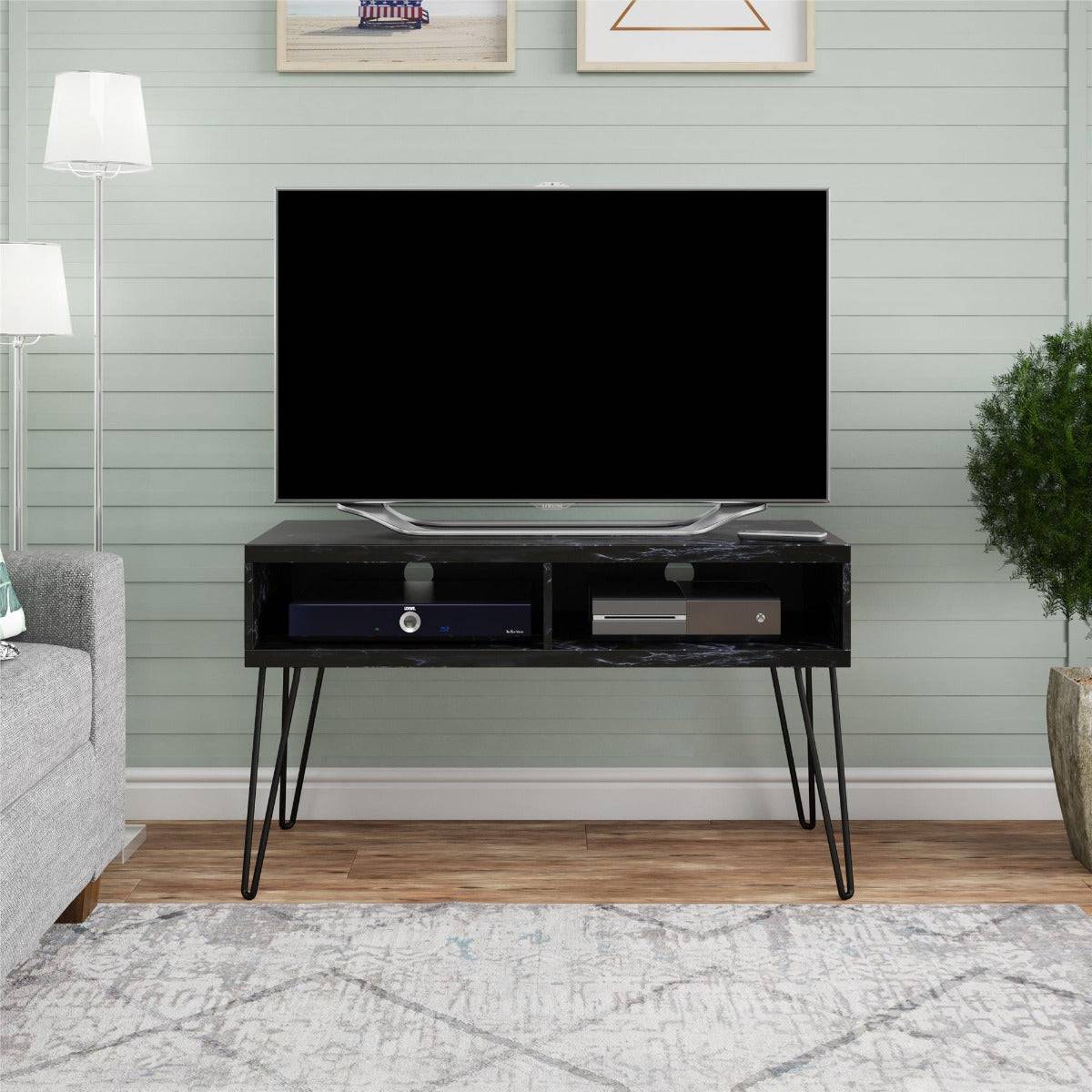 Athena TV Stand in Black by Dorel Novogratz - Price Crash Furniture