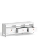 Barcelona TV Unit 3 Drawers in White - Price Crash Furniture