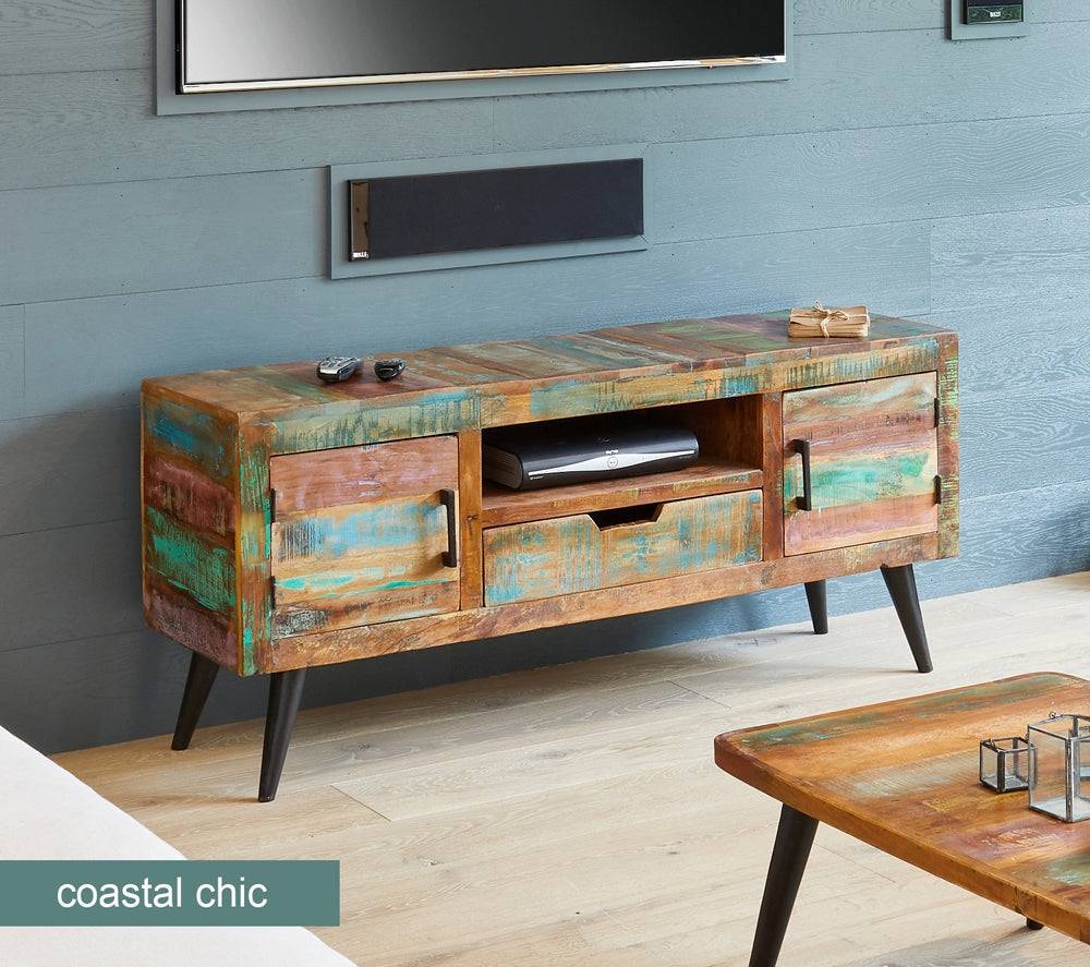 Baumhaus Coastal Chic Widescreen TV Cabinet - Price Crash Furniture