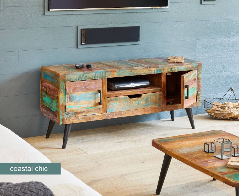 Baumhaus Coastal Chic Widescreen TV Cabinet - Price Crash Furniture