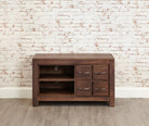 Baumhaus Mayan Walnut Four Drawer Television Cabinet - Price Crash Furniture