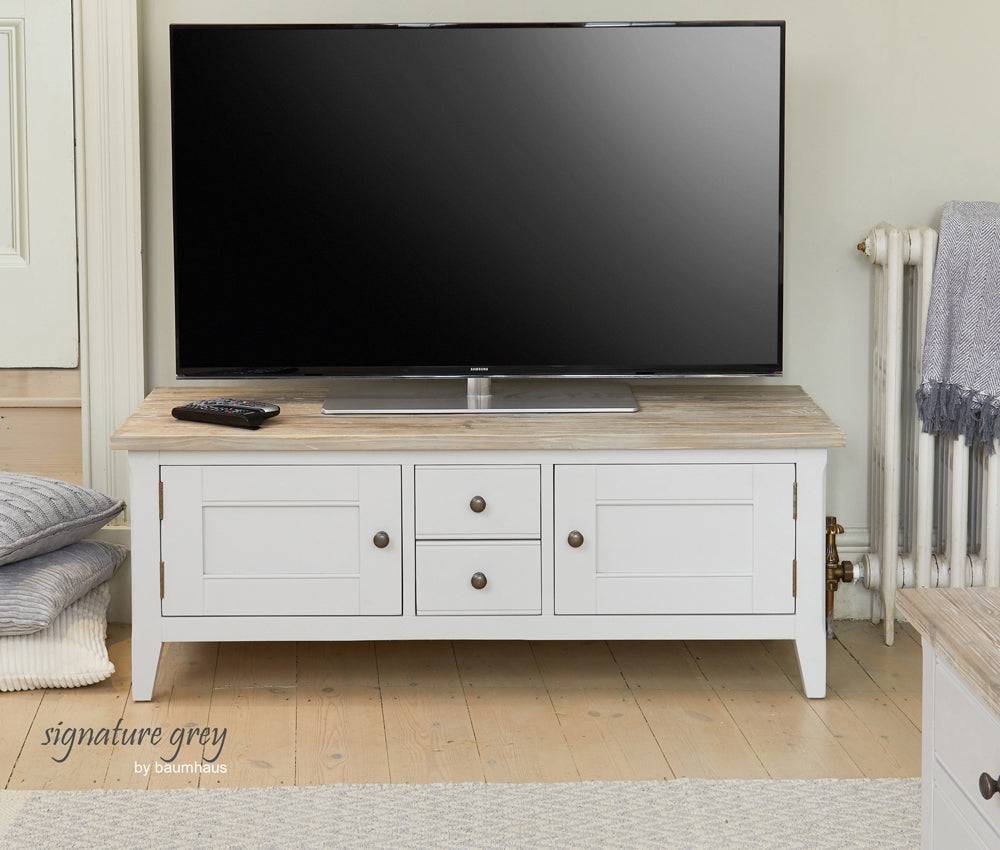 Baumhaus Signature Widescreen Television Stand - Price Crash Furniture