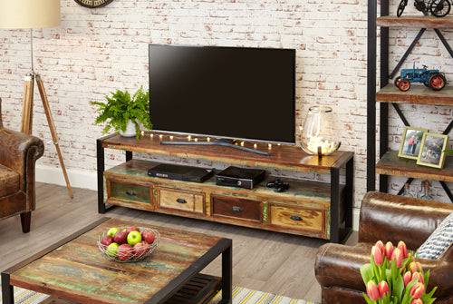 Baumhaus Urban Chic Open Widescreen Television Cabinet - Price Crash Furniture