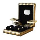 Black Velvet Double Rod Jewellery Box by Artisan Furniture - Price Crash Furniture