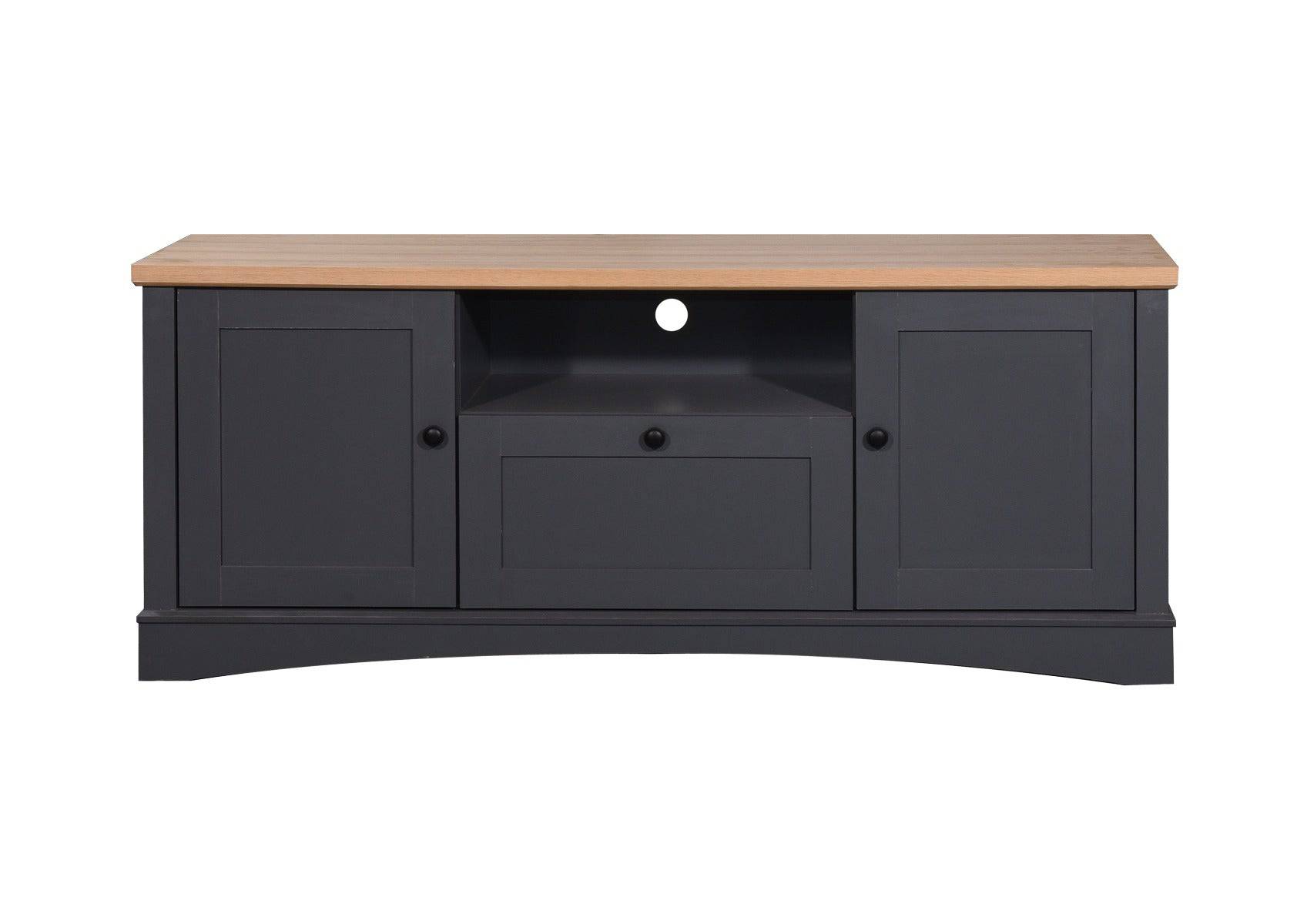 Carden TV Cabinet Stand in Grey by TAD - Price Crash Furniture